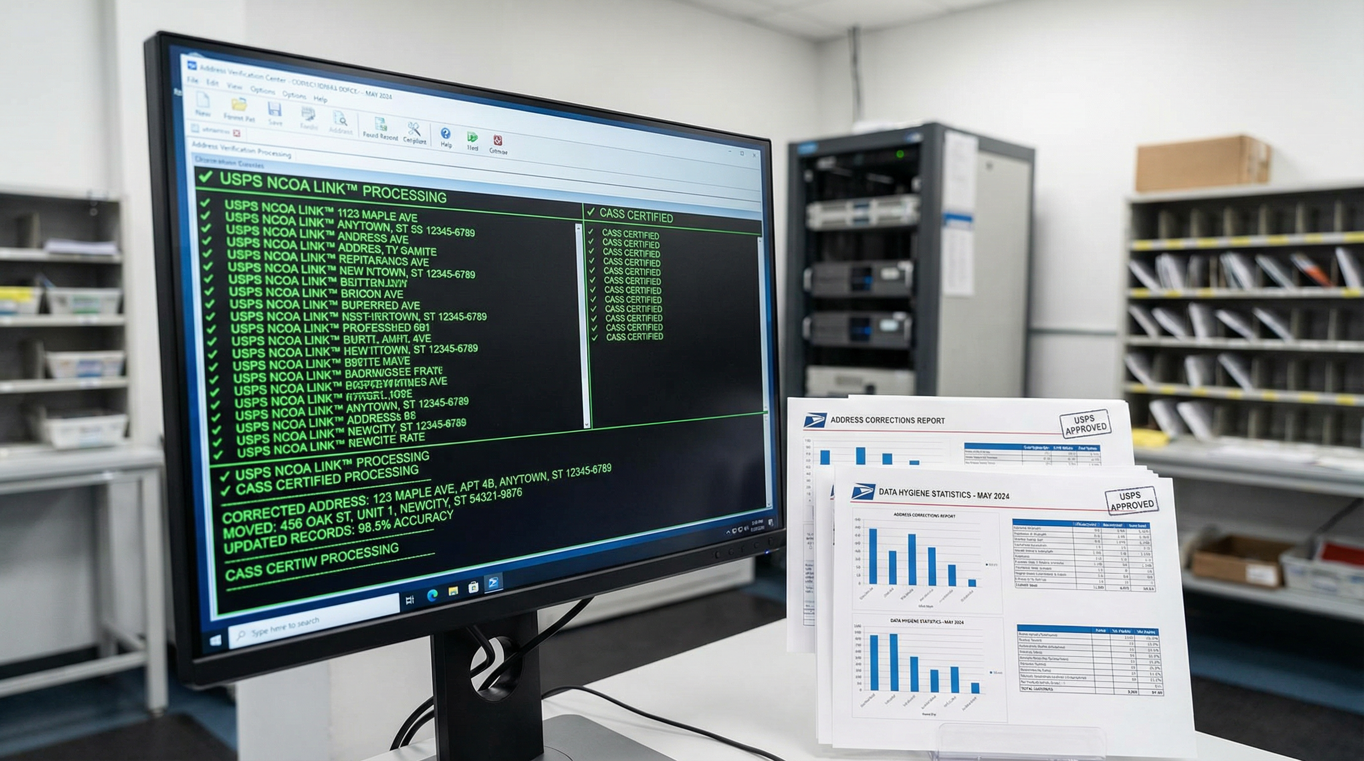 Mailing list data with digital overlay